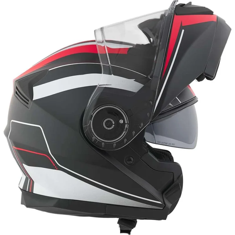 BHR 836 Flip Up COOL Modular Motorcycle Helmet Black Red White Di Tendenza
