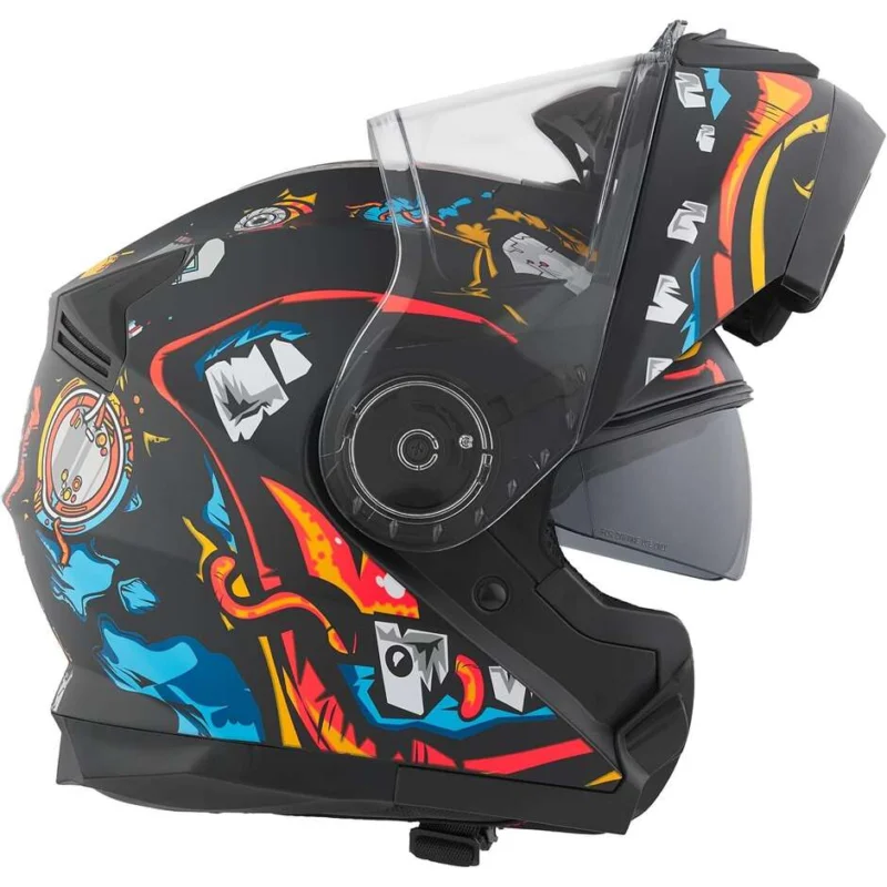 Compra Adesso BHR 836 Flip Up ZOMBIE Modular Motorcycle Helmet Black