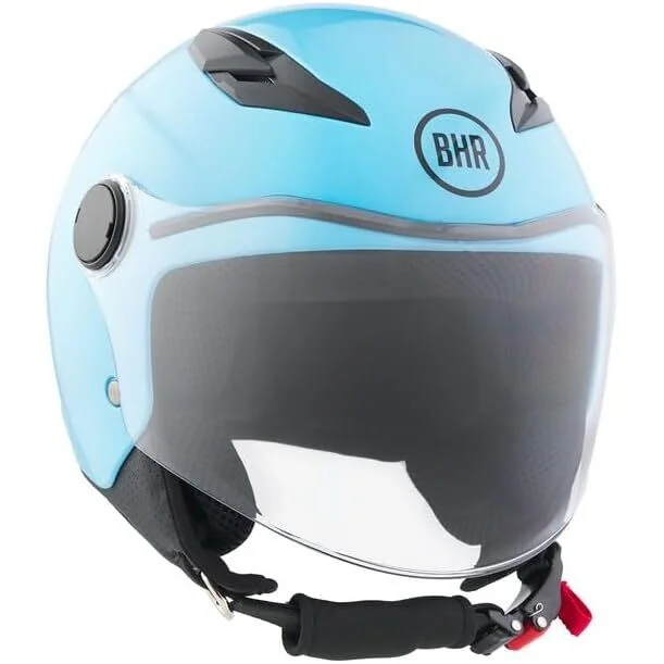 Prezzo Di Fabbrica BHR 838 CHILDREN Jet Motorcycle Helmet Kids Light Blue