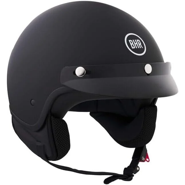 Super Prezzo BHR 839 3 BUTTON Jet Motorcycle Helmet Matt Black