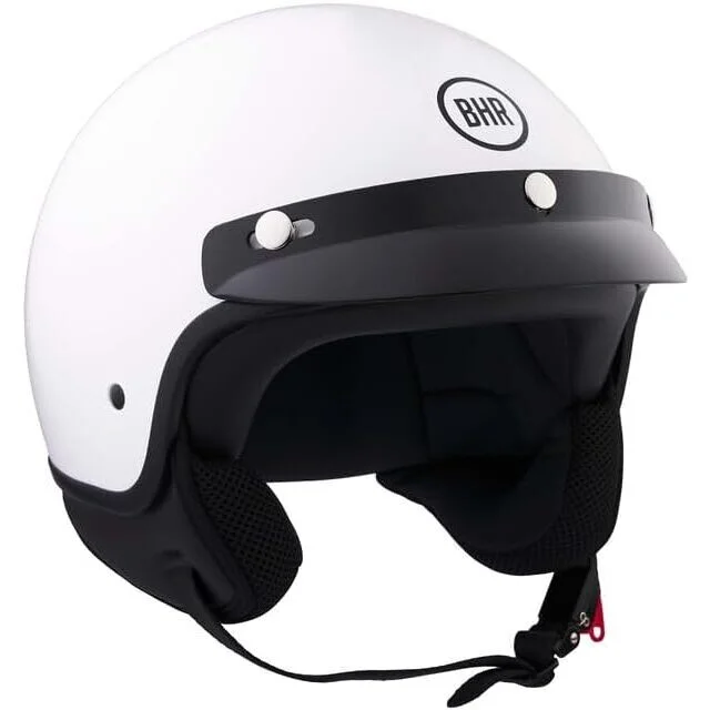 Prezzo Conveniente BHR 839 3 BUTTON Jet Motorcycle Helmet White
