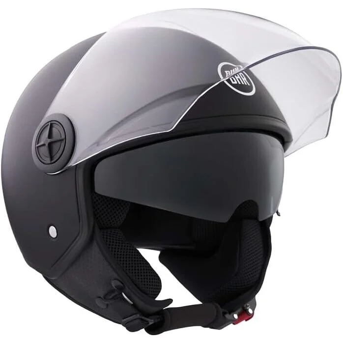 Spedizione Gratuita BHR 840 DUAL SHIELD Jet Motorcycle Helmet Matt Black