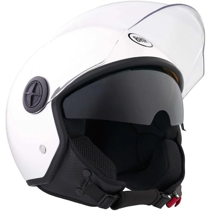 Esclusivo BHR 840 DUAL SHIELD White Motorcycle Jet Helmet