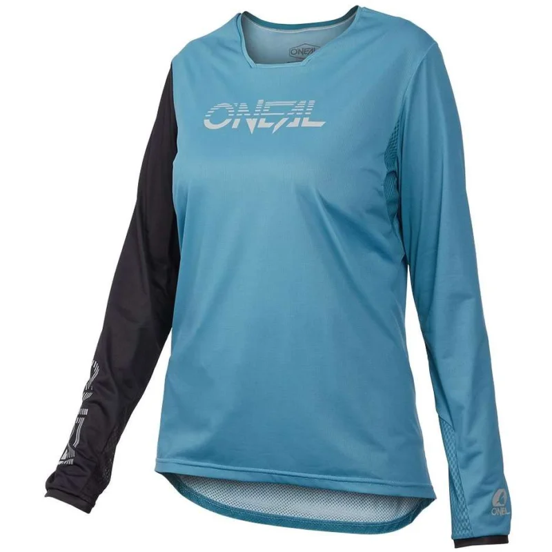 Bike Jersey Oneal ELEMENT FR Women's MTB Jersey HYBRID V.23 Blue Black Offerta Lampo