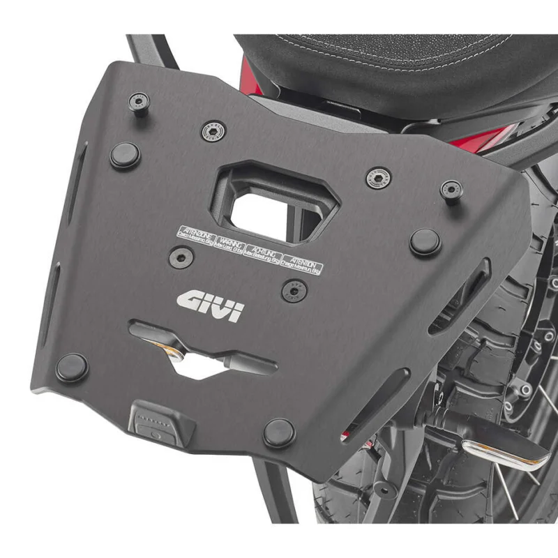 Prezzo Di Fabbrica Black aluminum rear attachment for Monokey Givi SRA8208 top case For MOTO GUZZI Stelvio 1000 (24)