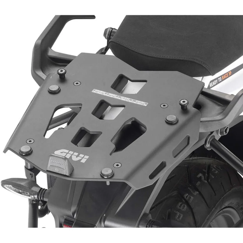 Black aluminum rear rack for Givi SRA7713 Monokey top case For KTM 1290 Super Adventure R / S (21 > 24) Non Perdere