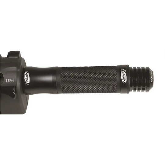 Popolare Black Chaft Bridge Motorcycle Grips With Aluminum Ring
