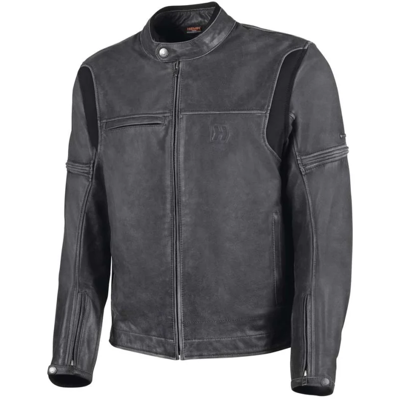 Esclusivo Black Hevik Mustang Buffalo Leather Motorcycle Jacket