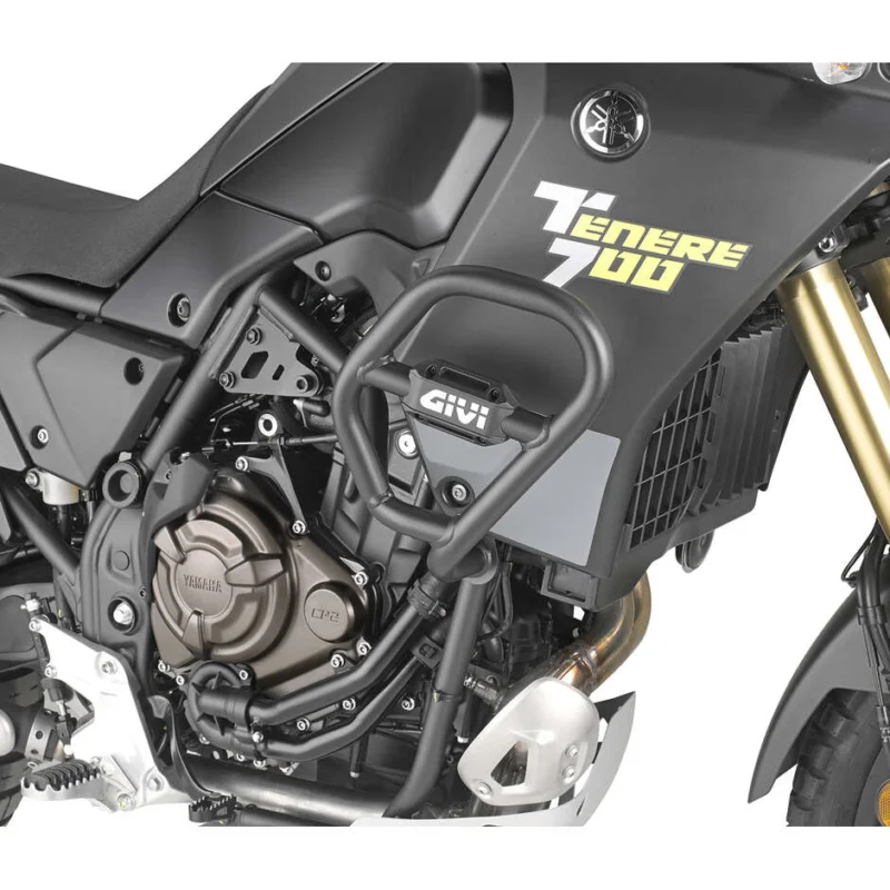 Consegna Rapida Black tubular engine guard Integrated slider Givi TN2158 For YAMAHA Ténéré 700 (21 > 24)