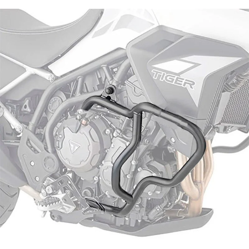 Black tubular engine guard Integrated slider Givi TN6418 For TRIUMPH Tiger 900 Rally (20 > 23) Vendita Finale