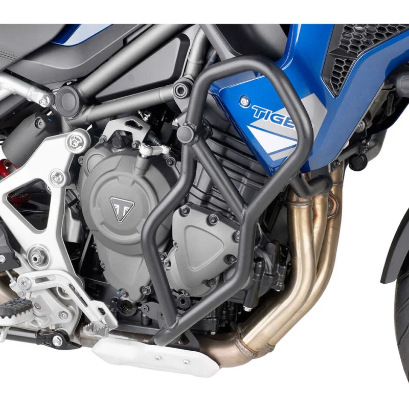 Black tubular engine guard Integrated slider Givi TN6422 For TRIUMPH Tiger 1200 GT / GT Pro (22 > 24) Offerta Speciale
