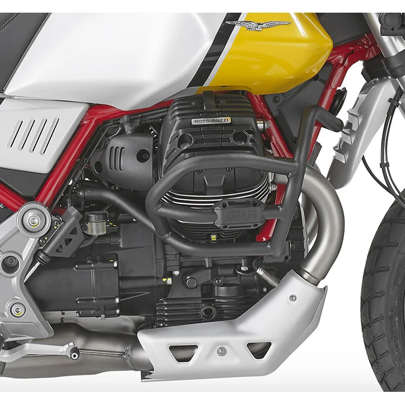 Vendita Finale Black tubular engine guard Integrated slider Givi TN8203 For MOTO GUZZI V85 TT (19 > 24)