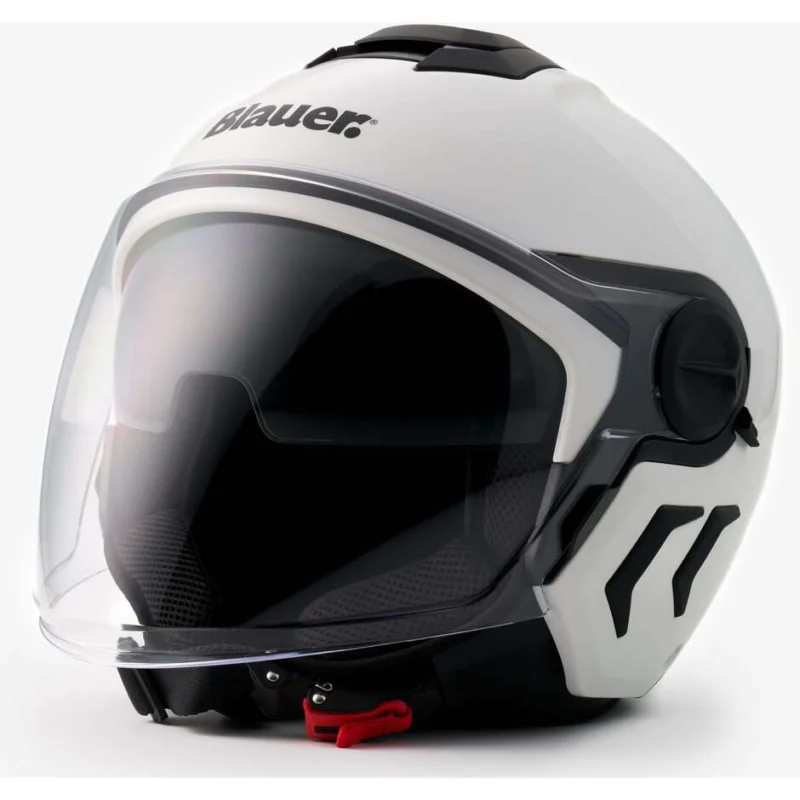 Blauer Double Visor Jet Motorcycle Helmet DJ-01 Mono White Direttamente Dal Produttore