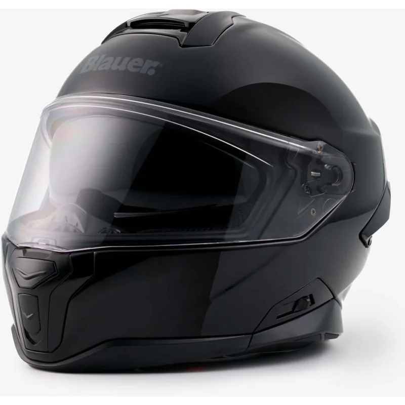 Più Venduto Blauer FF01 Full Face Motorcycle Helmet in Double Fiber Mono Visor Glossy Black
