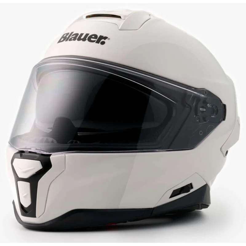 Nuovo Arrivo Blauer FF01 Full Face Motorcycle Helmet in Double Fiber Mono Visor White