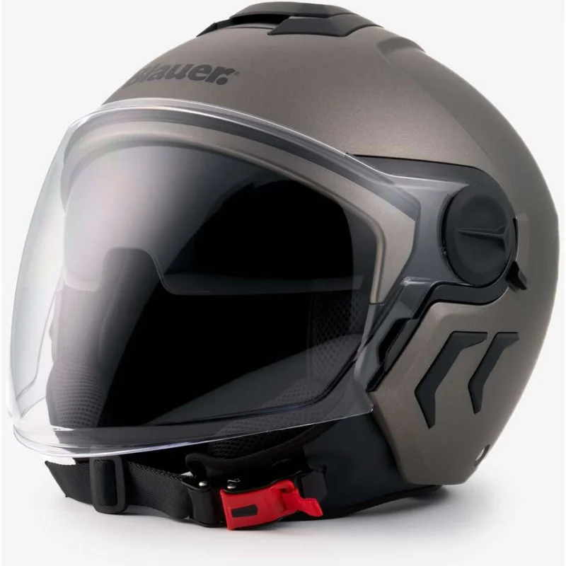 Spedizione Gratuita Blauer Jet Motorcycle Helmet Double Visor DJ-01 Mono Anthracite Matt