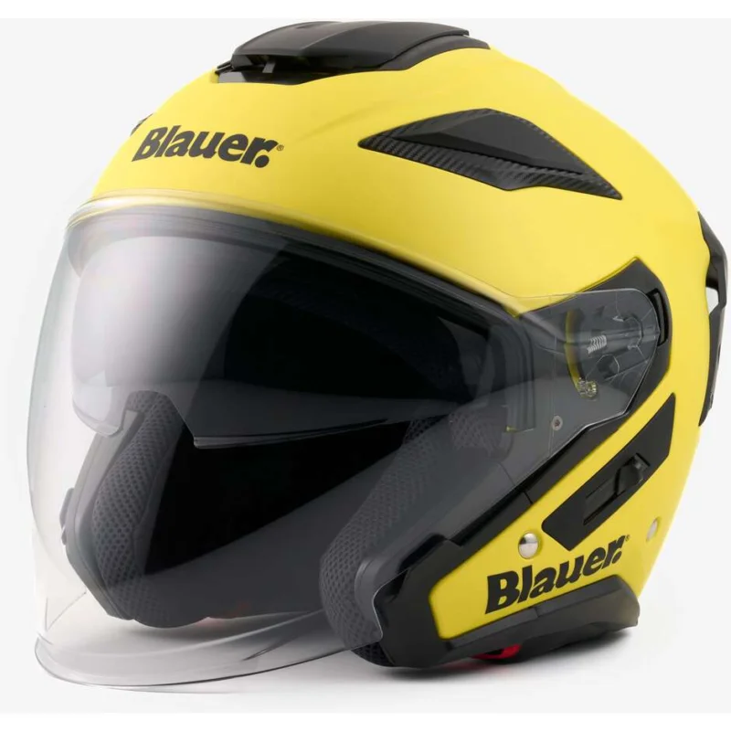 Blauer JJ01 Jet Motorcycle Helmet Double Single Visor Yellow Economico