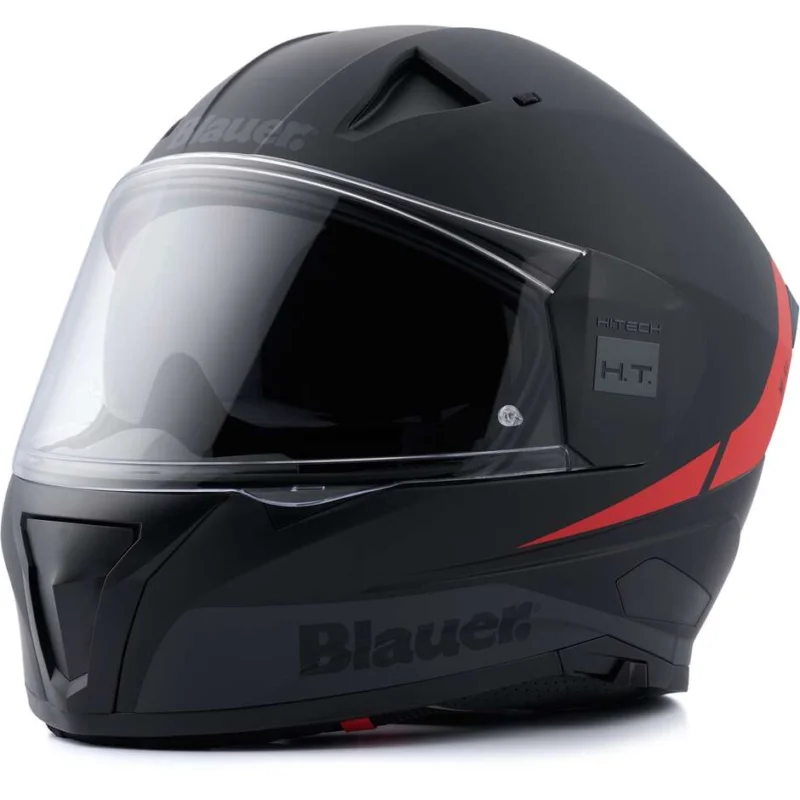Blauer NF01 Naca Full Face Motorcycle Helmet Double Graphic Visor A Black Red Offerta Speciale