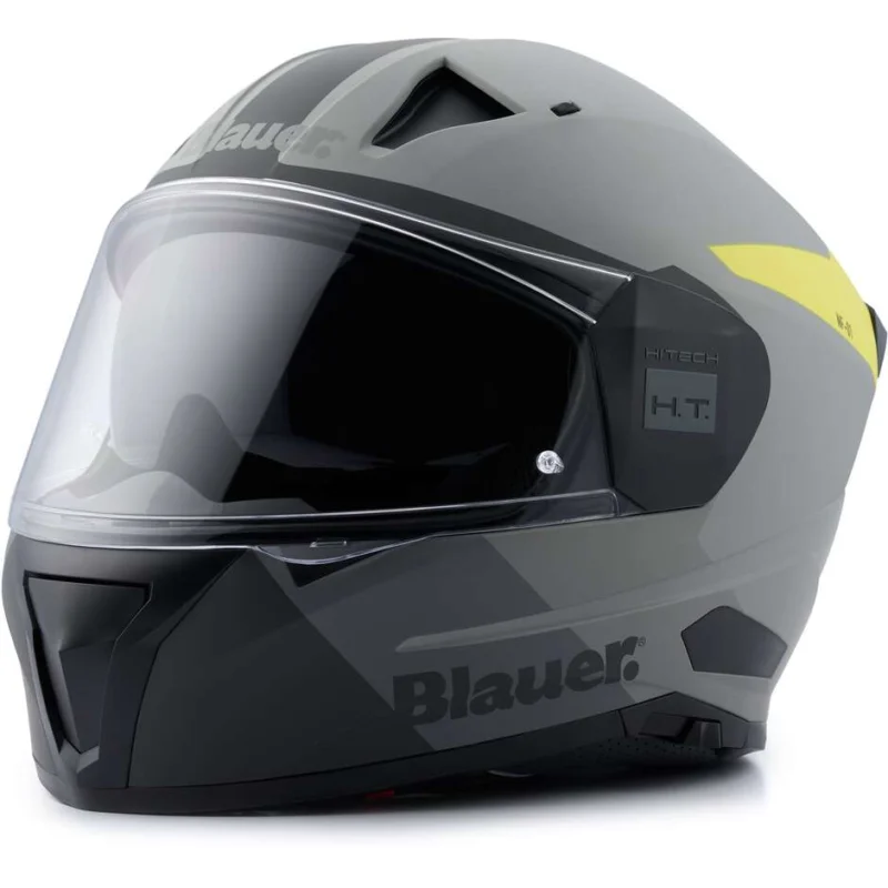 Blauer NF01 Naca Full Face Motorcycle Helmet Double Graphic Visor B Anthracite Yellow Miglior Prezzo