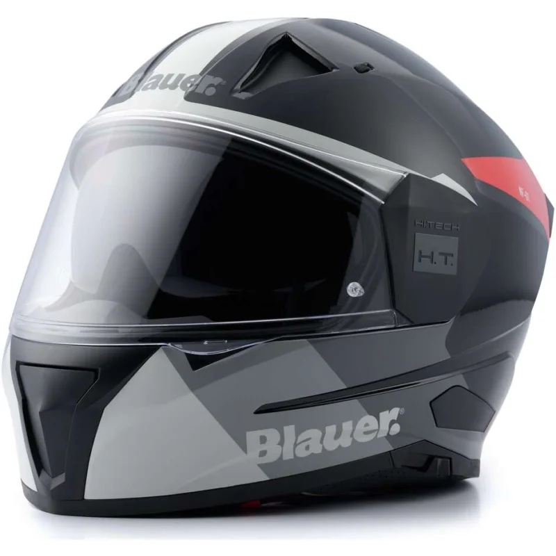 Nuovo Arrivo Blauer NF01 Naca Full Face Motorcycle Helmet Double Graphic Visor B Red Black