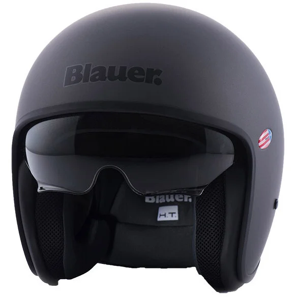 Più Venduto Blauer Pilot 1.1 06 Monochrome Matt Titanium Vintage Jet Motorcycle Helmet