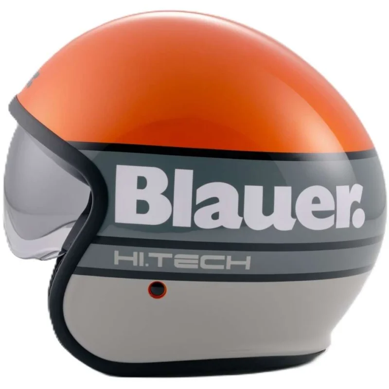 Blauer Pilot 4.0 Jet Motorcycle Helmet, Glossy Orange and Grey Soddisfatti O Rimborsati
