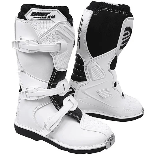 Boots Moto Cross Enduro Shot K10 2.0 Uni White Prezzo Conveniente
