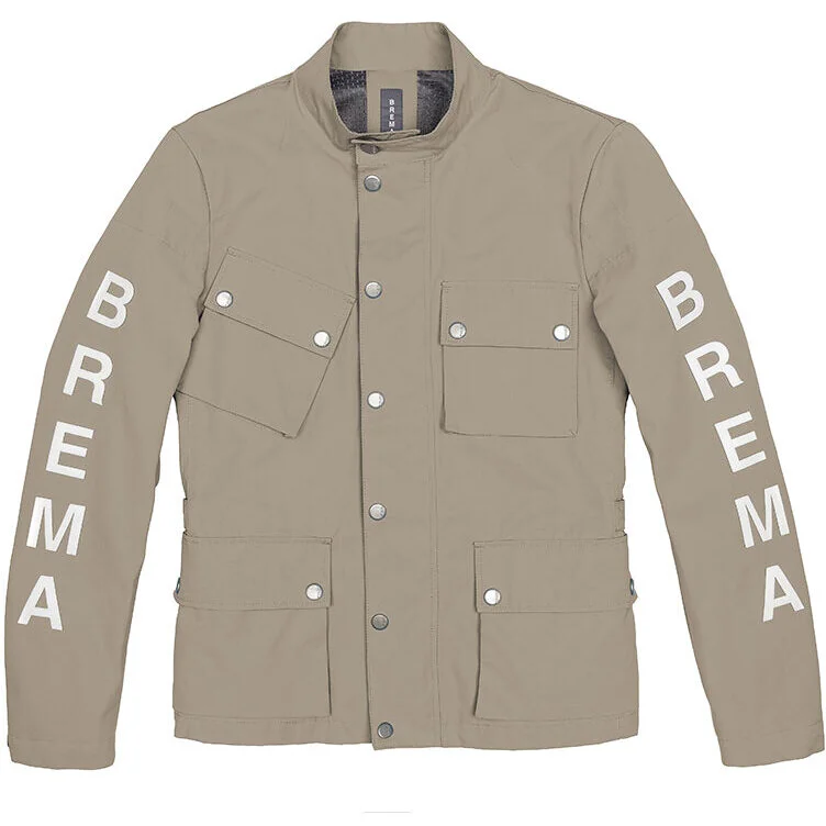 Esclusivo Brema Silver Vase Beige Motorcycle Jacket