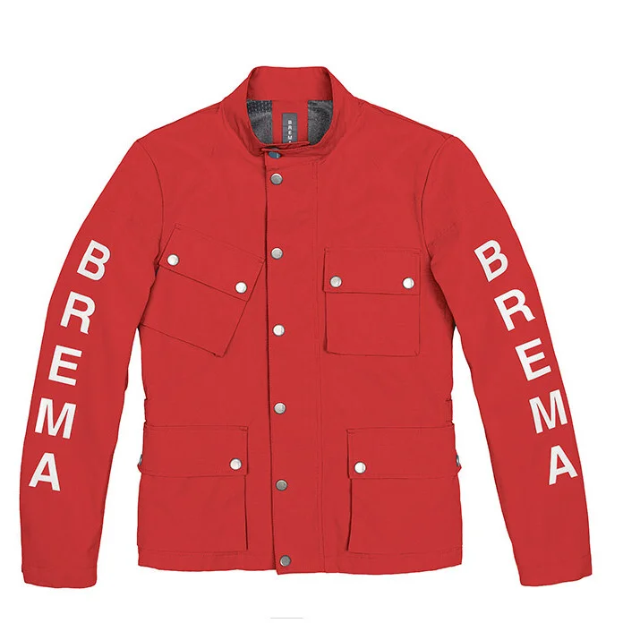 Esclusivo Brema Silver Vase Compact JM Red Motorcycle Jacket
