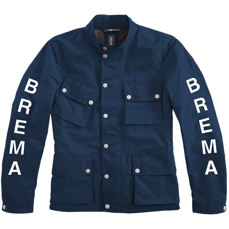 Spedizione Gratuita Brema Silver Vase Navy Blue Motorcycle Jacket