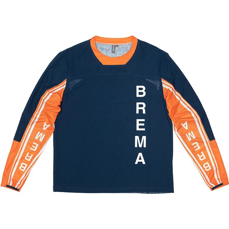Super Prezzo Brema Valli EX S Hard Navy Blue Orange Motorcycle Jersey