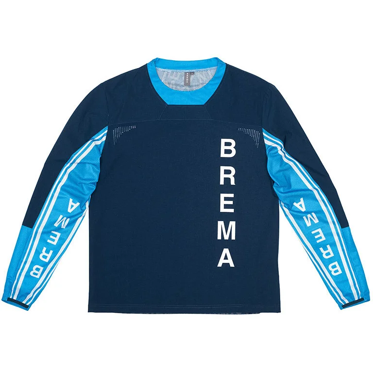 Brema Valli EX S Hard Navy Blue Turquoise Motorcycle Jersey Consegna Rapida