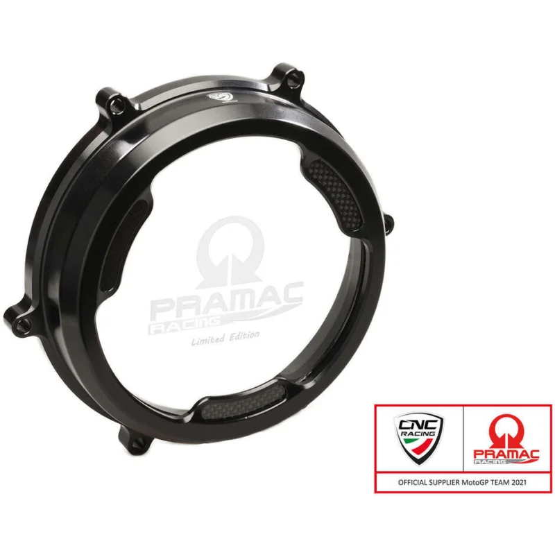 Di Tendenza CA201 Transparent Carter with Carbon Inserts for Oil Clutches Ducati Panigale Pramac Racing Lim. Ed. CNC Racing Black
