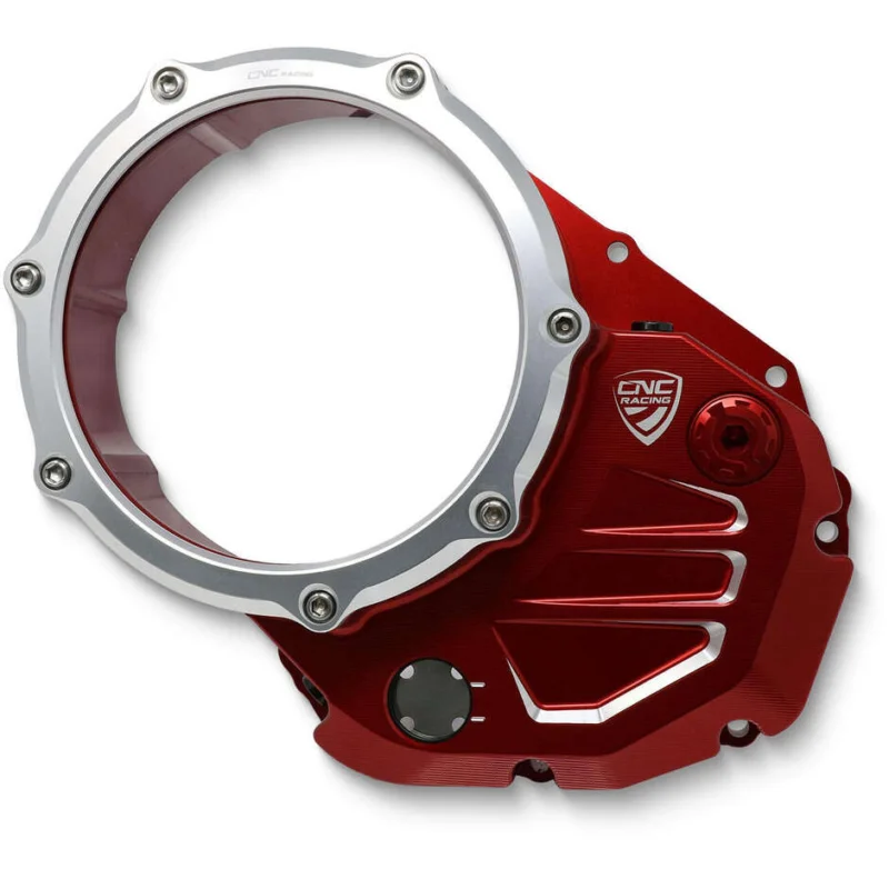 Must-Have CA502 Transparent Carter for Ducati BICOLOR CNC Racing Oil Clutches Red Silver