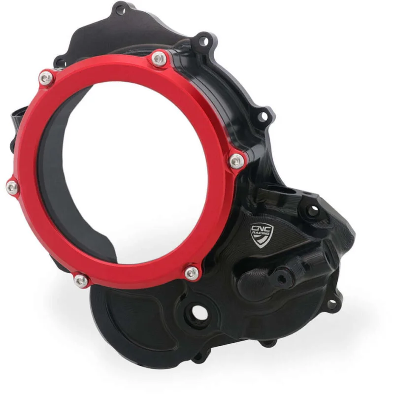CA510 Transparent Carter for Oil Clutches Ducati BICOLOR CNC Racing Black Red Scelto Dai Clienti