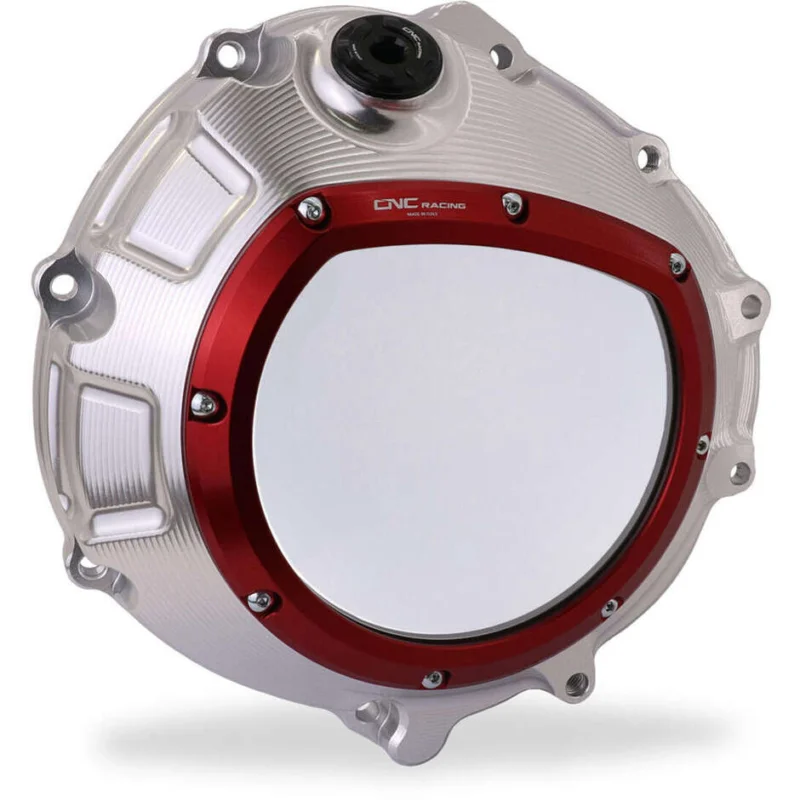 Reso Gratuito CA800 BMW CNC Racing Clear Clutch Cover Silver Red