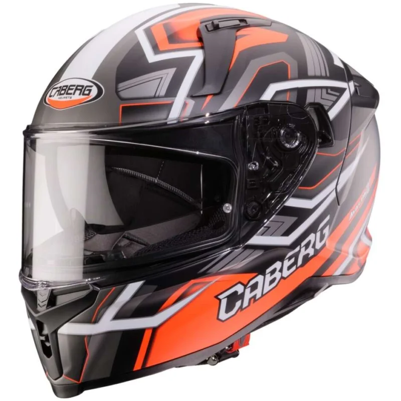 Novità Caberg AVALON X BRAMA Full Face Motorcycle Helmet Matte Black Fluorescent Red Anthracite