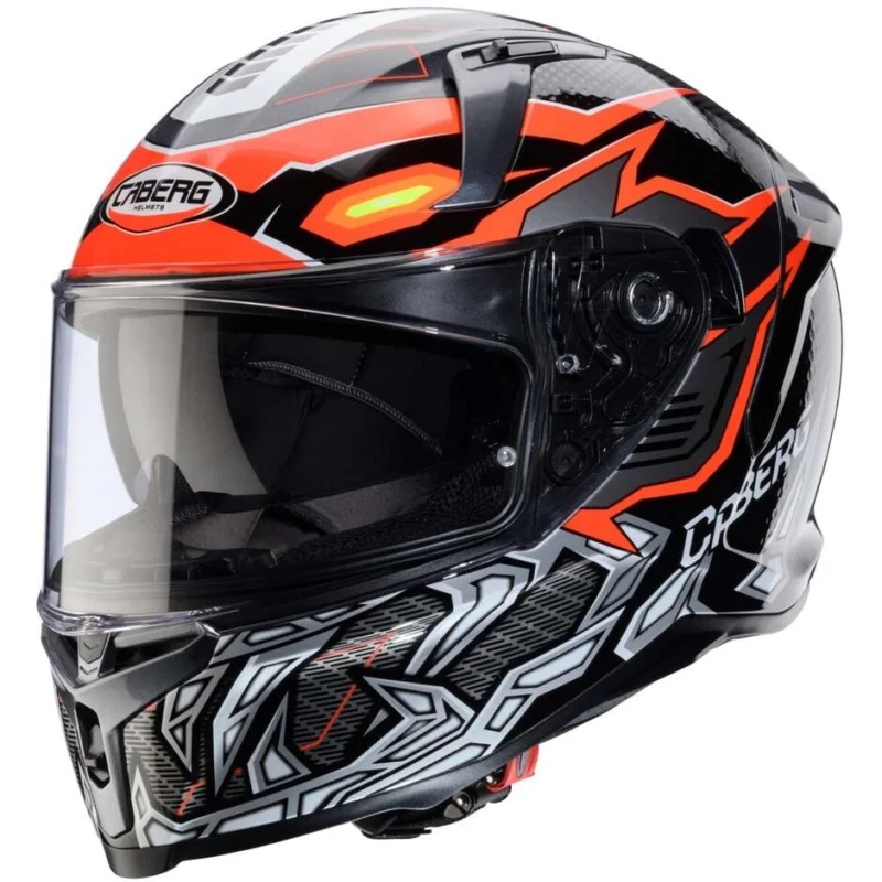 Caberg AVALON X GURKHA Full Face Motorcycle Helmet Black Grey Orange Fluo Nuovo Arrivo