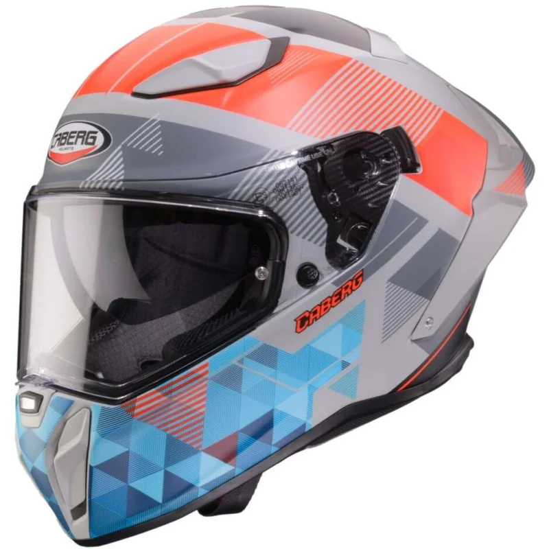 Promo Stagionale Caberg DRIFT EVO 2 PRISM MATT Full Face Motorcycle Helmet Grey Red Fluo Blue
