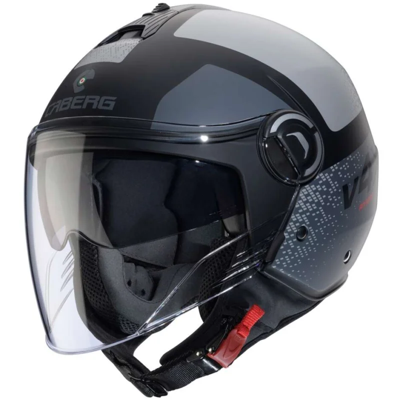 Caberg RIVIERA V4X ALPHA Jet Motorcycle Helmet Matt Black Anthracite Grey Prezzo Basso