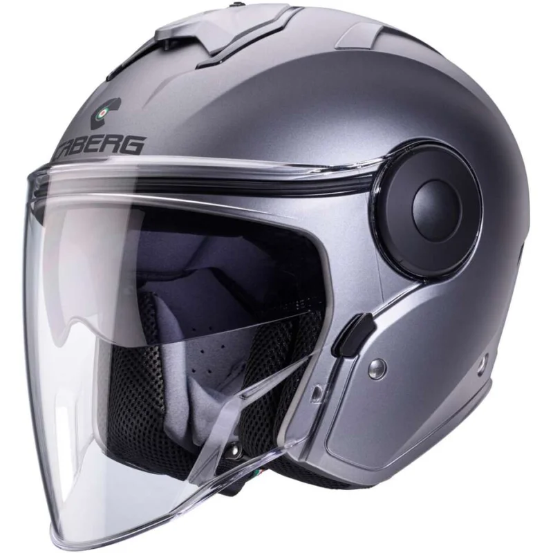 Compra Oggi Stesso Caberg SOHO Jet Motorcycle Helmet Matt Gray Gunmetal