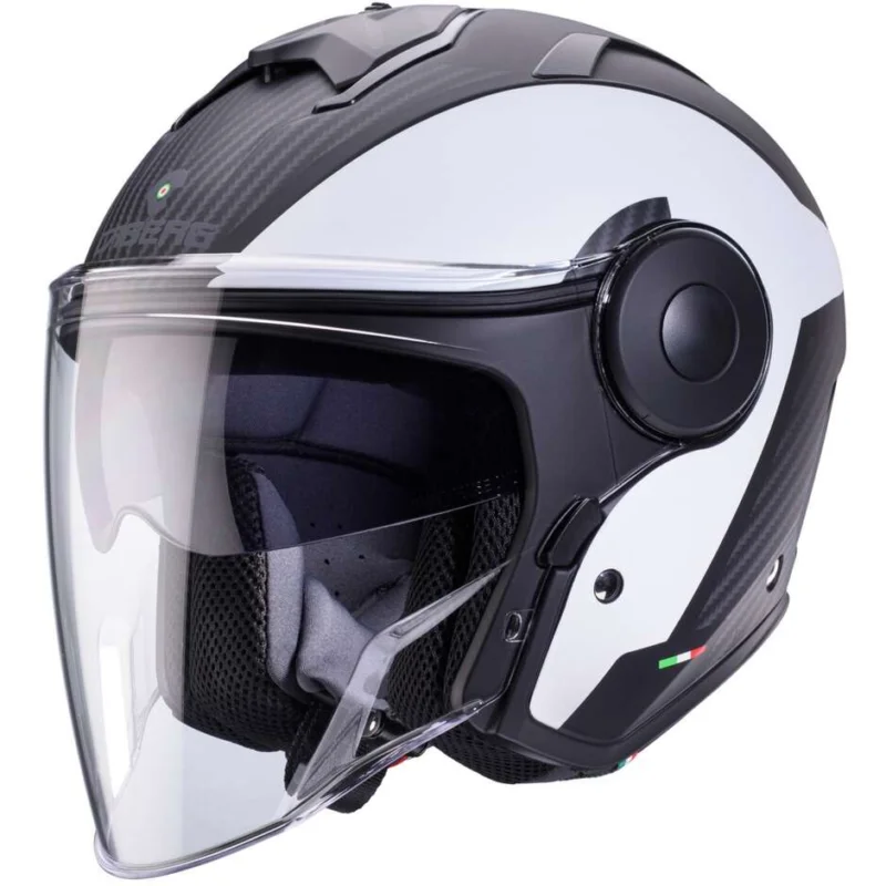 Caberg SOHO MILANO Jet Motorcycle Helmet Matt Black White Prezzo Basso