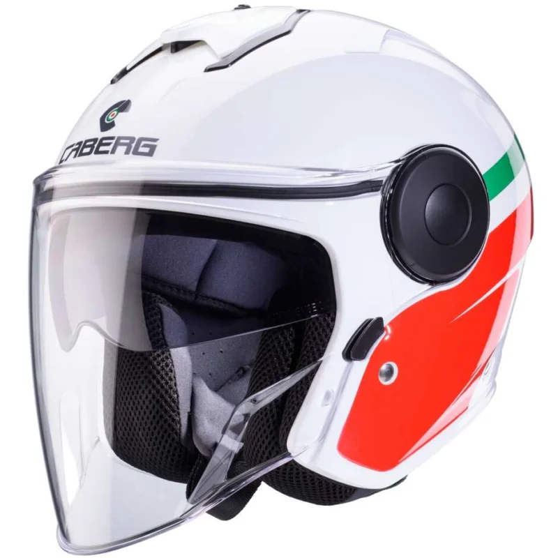 Caberg SOHO ZEPHYR Jet Motorcycle Helmet White Red Green Spedizione Espresso