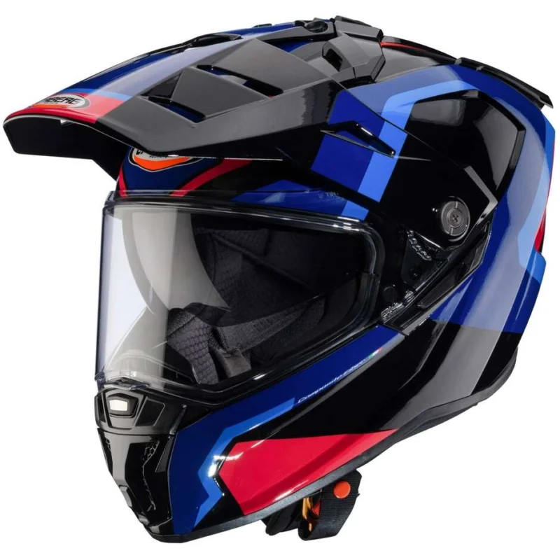 Caberg TANAMI SCRAM Adventure Full Face Motorcycle Helmet Black Light Blue Blue Red Soddisfatti O Rimborsati