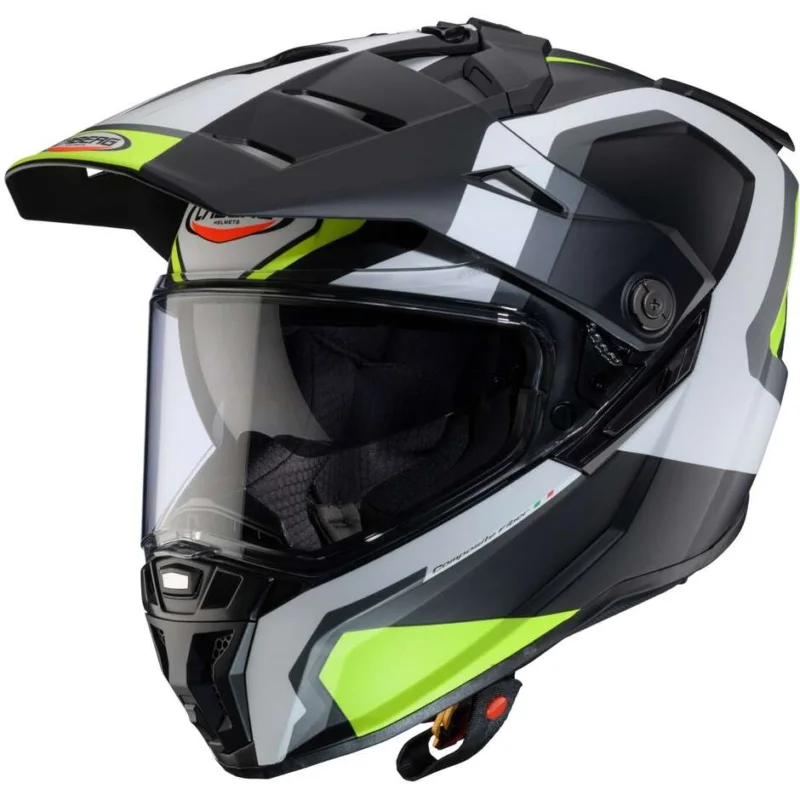 Caberg TANAMI SCRAM Adventure Full Face Motorcycle Helmet Matt Black Grey Yellow Fluo Non Perdere