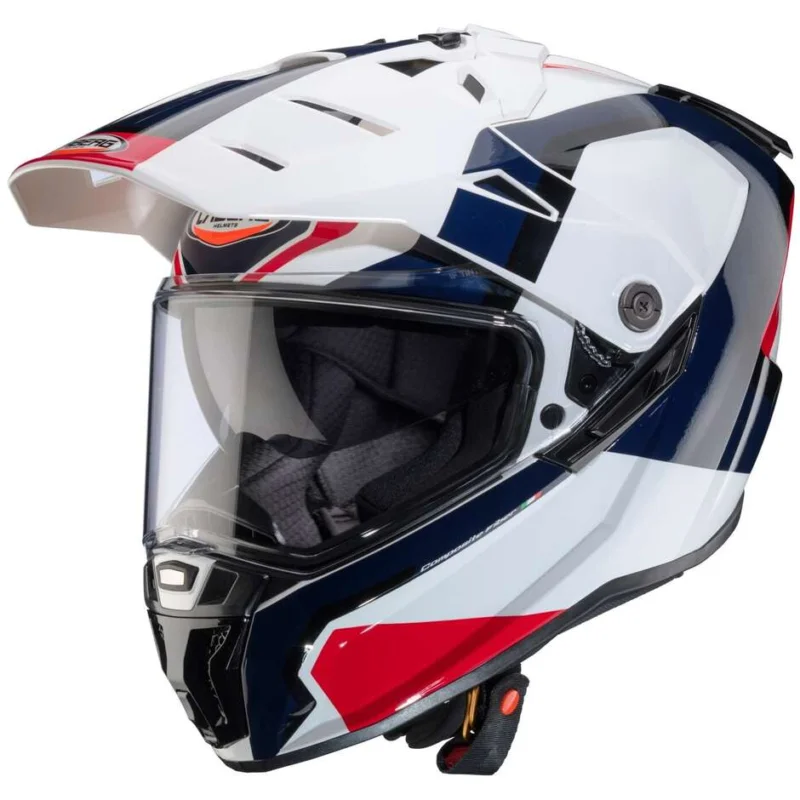 Offerta Lampo Caberg TANAMI SCRAM Adventure Full Face Motorcycle Helmet White Red Blue