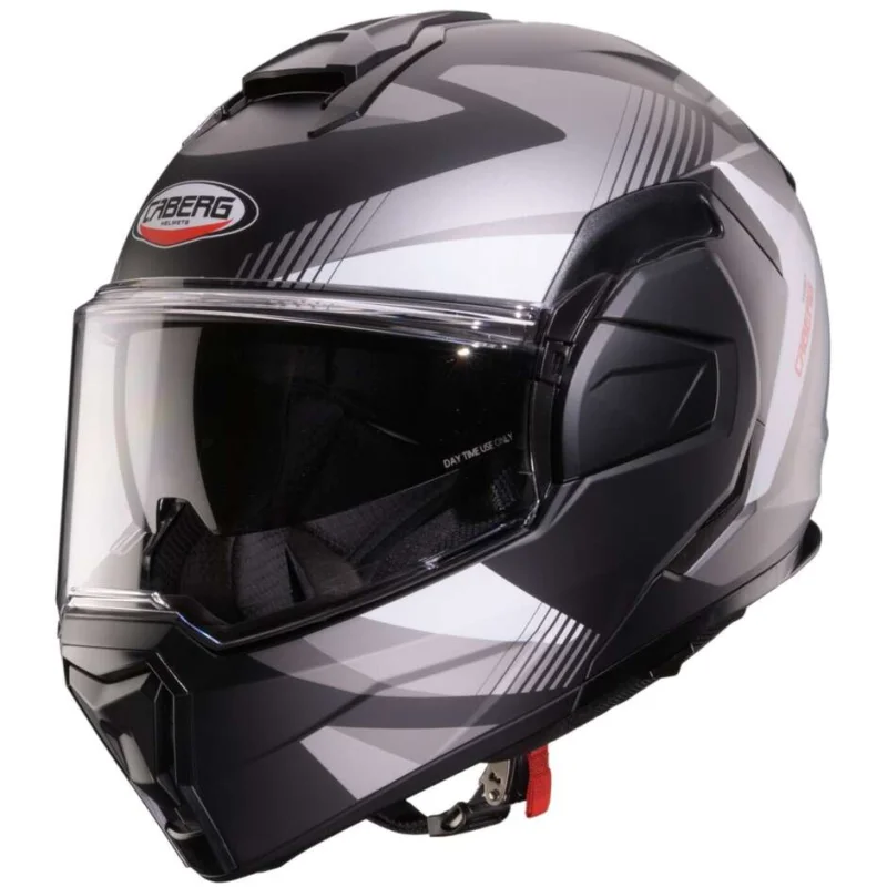 Caberg TRIP LUNAR Modular Motorcycle Helmet P/J Matt Black Grey White Offerta Del Giorno
