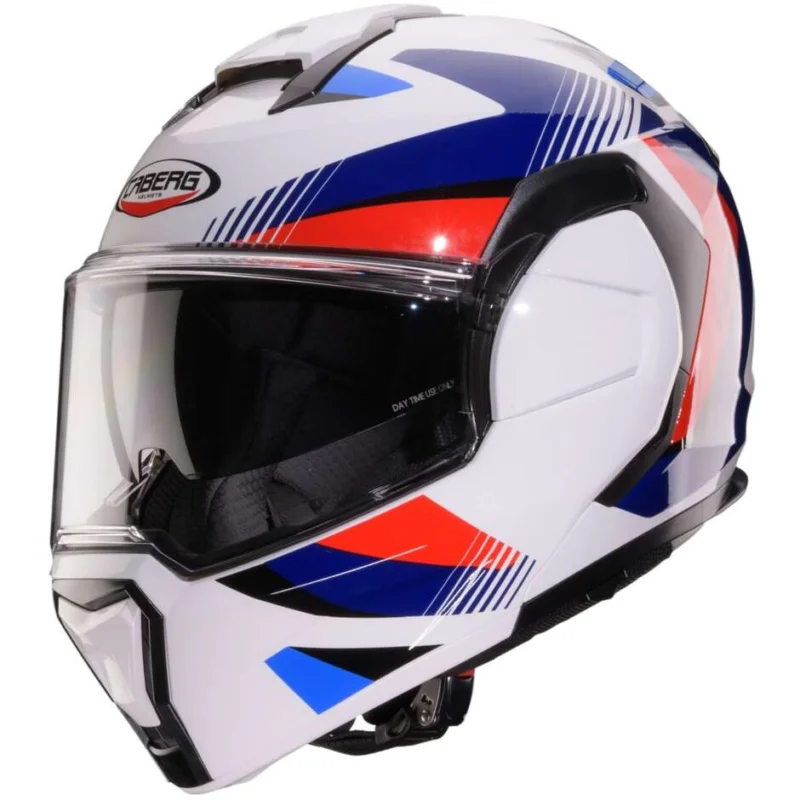 Caberg TRIP LUNAR Modular Motorcycle Helmet P/J White Red Blue Light Blue Pagamento Sicuro