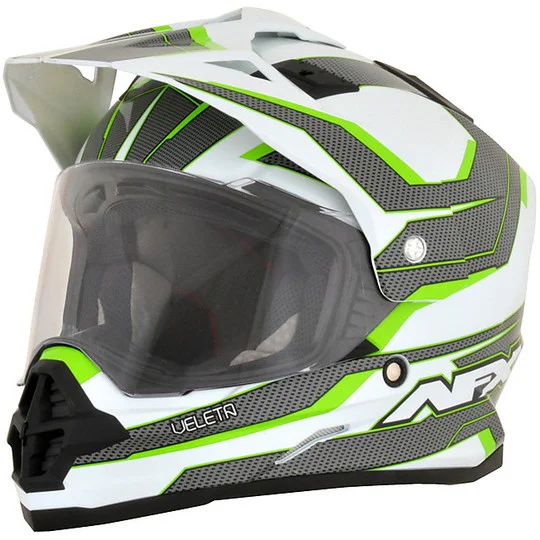 Quantità Limitata Cacso Integral Motorcycle Dual Sport Afx FX-39 VELETA Green color