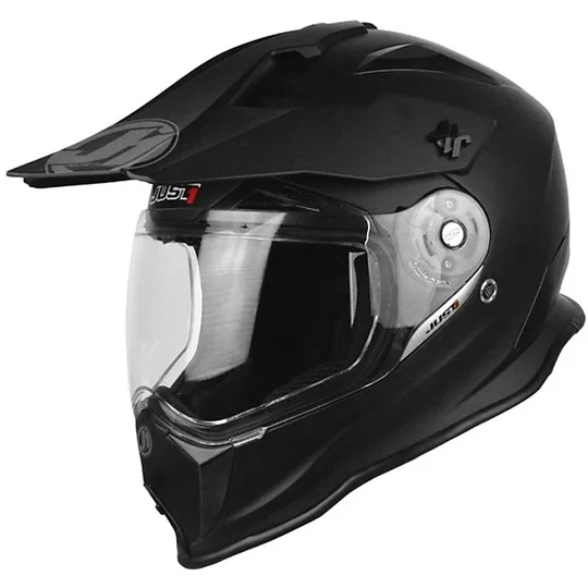 Casco Moto Cross Enduro Just 1 J14 Adventure Full Carbon Solid Black Matt Offerta Limitata